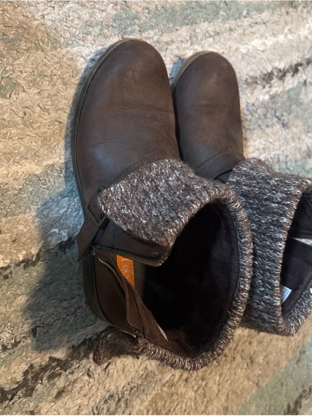 Rocket dog Women's Brown Fold-Over Knit Cuff Boots